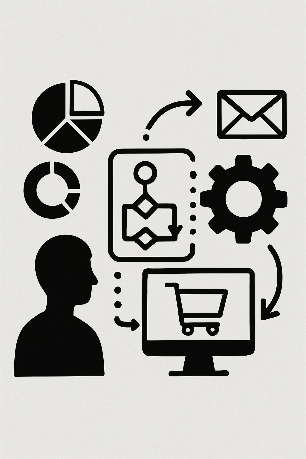 marketing operations and automation process design without words in black and white only-1